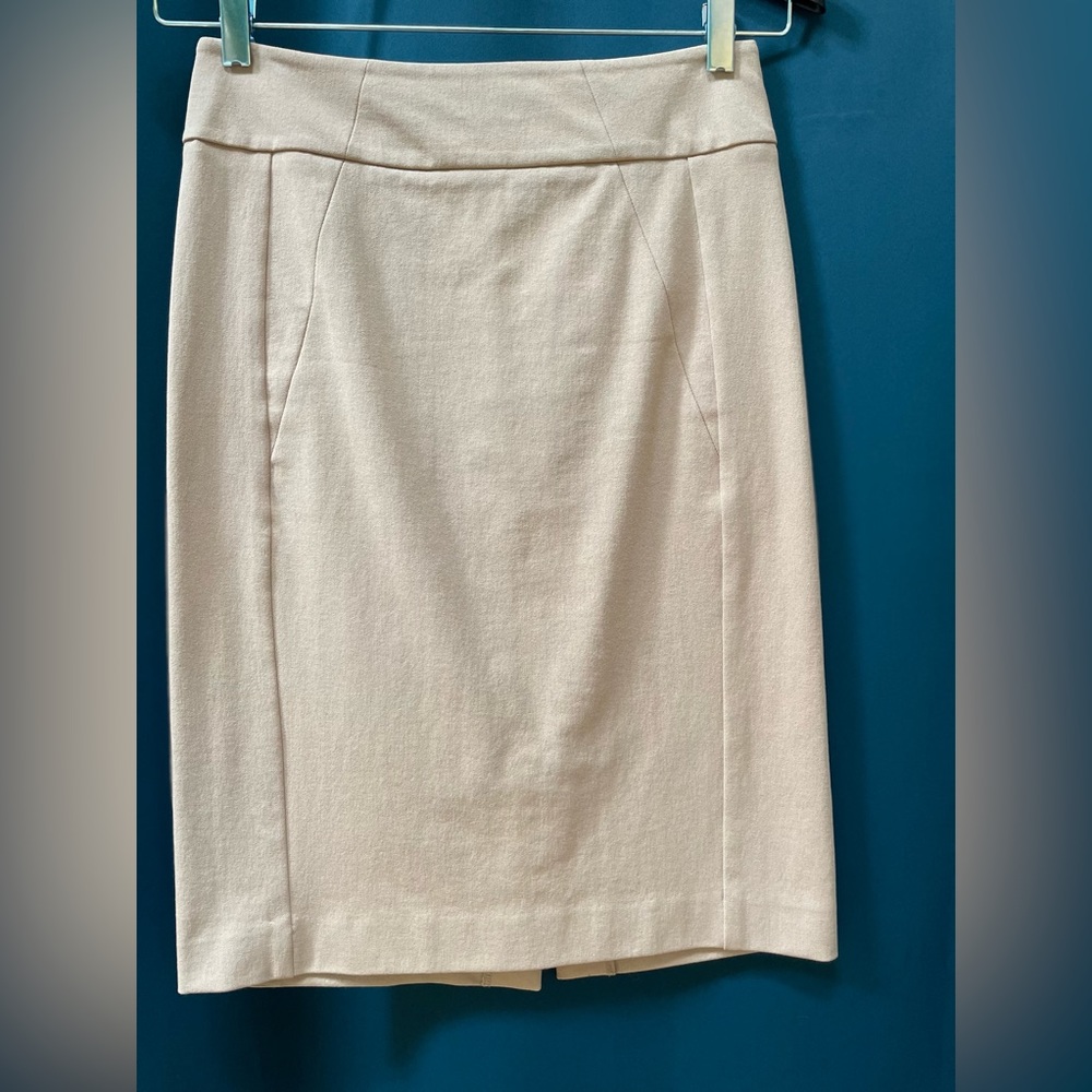Size 0 Ann Taylor Tan Pencil Skirt